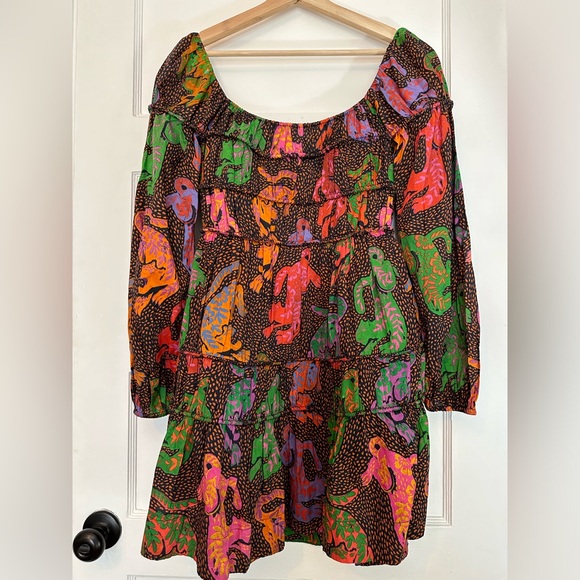 FARM Rio Wild Leopards Black Midi Dress - Picture 10 of 16